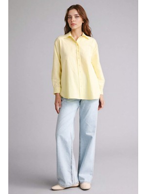 DeFacto Relax Fit Gömlek Yaka Poplin Tunik D7341AX26SP