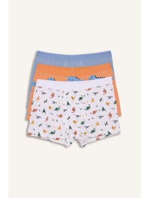 DeFacto Dinozor Baskılı Penye 3'lü Boxer Erkek Çocuk H0704A826SP