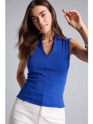 DeFacto Slim Fit V Yaka Fitilli Kaşkorse Atlet G9553AX26SP