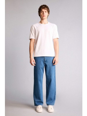 DeFacto Yumuşak Dokulu Wide Leg Jean Pantolon H2888AX26SP