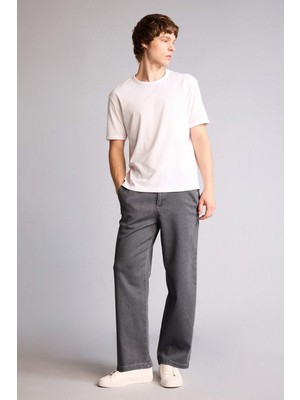 DeFacto Yumuşak Dokulu Wide Leg Jean Pantolon H2882AX26SP