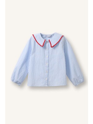 DeFacto Nakışlı Gofre Dokulu Uzun Kollu Gömlek Kız Bebek H4470A526SM