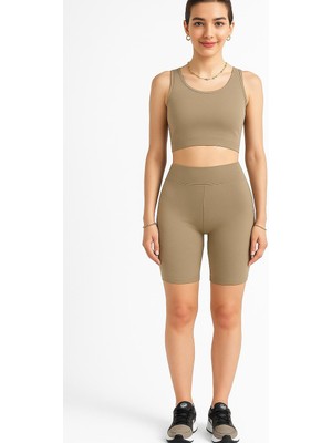 Negok Tayt Crop Takım-Taş