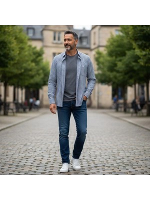 Eren Style Uzun Kol Linen Keten Klasik 4 Mevsim Giyilebilen Pamuklu Gömlek