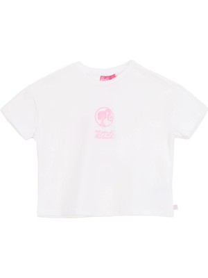 Barbie Baskılı Ekru Kız Çocuk T-Shirt BRB6SG-TST6425
