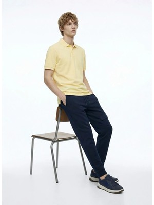 Jeep Düz Sarı Erkek Polo T-Shirt J4SM-TST7234