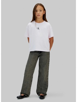 Calvin Klein Baskılı Açık Pembe Kız Çocuk T-Shirt IG0IG02136TN9