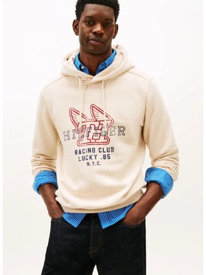 Tommy Hilfiger Bej Erkek Sweatshırt MW0MW41431HGF_MODERN Ath Graphıc Ho