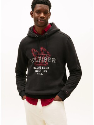 Tommy Hilfiger Siyah Erkek Sweatshırt MW0MW41431BDS_MODERN Ath Graphıc Ho