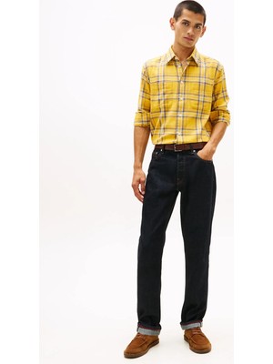 Tommy Hilfiger Sarı Erkek Kareli Gömlek MW0MW417160RD_SLUB Twıll Check Rlx