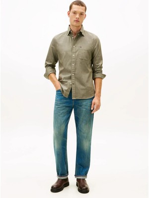 Tommy Hilfiger Yeşil Erkek Gömlek MW0MW42571MSH_BEDFORD Rf Shırt