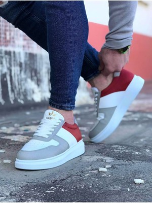 Beyaz Kırmızı Erkek Casual Ayakkabı