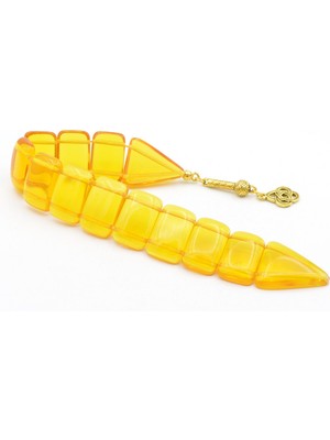 Murty99 Iri Taneli Şeffaf Sarı Toz Kehribar Balık Tesbih