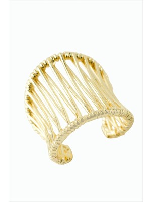 Zero Land Drnds Zikzak Metal Yüzük - Sarı