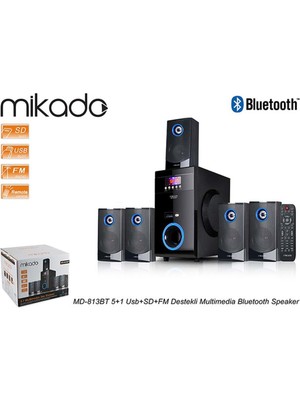 Lims Store Mikado MD-581BT 5+1 USB -Sd - Fm Destekli Multimedia Bluetooth Speaker