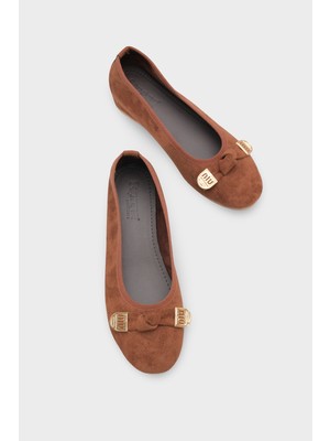 Capone Outfitters Rena Gizli Topuklu Feta Metal Tokalı Kadın Babet