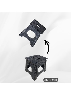 Vizka Küçük Boy Katlanır Tabure , Plastik Balıkçı ve Kamp Taburesi Gri