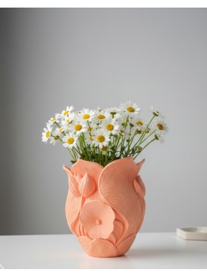 Zero Land Drnds Turuncu Çiçek Vazo