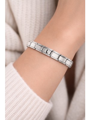 Paxteks L Harfli Çelik Bileklik – Kişiye Özel Baş Harf Bileklik – Paslanmaz Çelik Zarif Kadın Bileklik