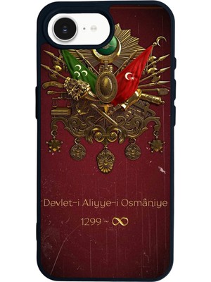 Bg Aksesuar iPhone 16E Uyumlu Osmanli Tugrasi Tasarımlı Glossy Premium Kılıf