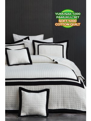 Evlen Home Collection Roma Jakarlı Yatak Örtüsü Çift Kişilik 5 Parça