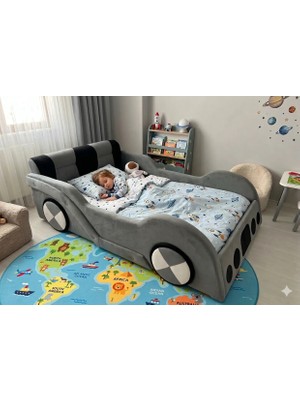 Puf Bebe Montessori Arabalı Bebek ve Çocuk Yatağı 90 x 190 cm