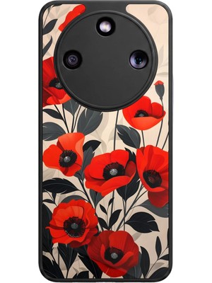 Bg Aksesuar Honor Magic 8 Lite Uyumlu Floral Tasarımlı Glossy Premium Kılıf