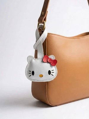 Yedideri Kitty Gerçek Deri Çanta Süsü