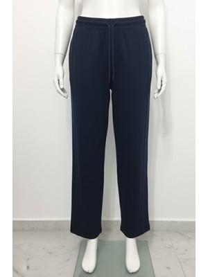 Stil Center Pantolon Görünümlü Yüksek Bel Eşofman Altı Lacivert
