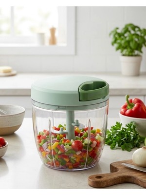 Calperia Pratik Ipli Mutfak Doğrayıcısı Sebze Soğan Sarımsak Doğrayıcı