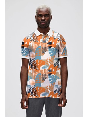 Bad Bear Bota Beyaz Polo Yaka Erkek Baskılı Tişört