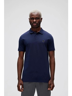 Bad Bear Gabriel Lacivert Polo Yaka Erkek Tişört