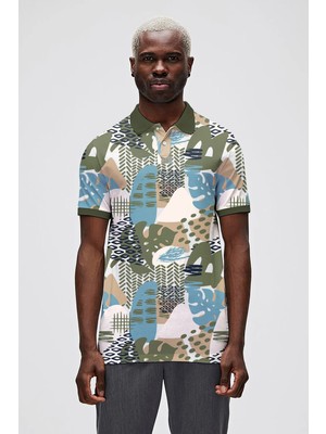 Bad Bear Bota Soluk Yeşil Polo Yaka Erkek  Baskılı Tişört