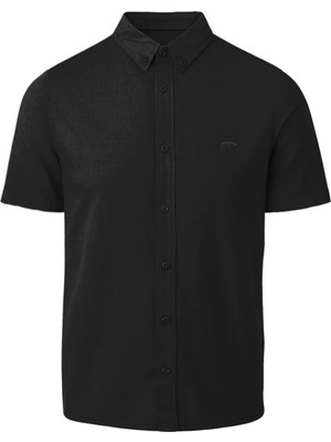 Bad Bear Drafty Siyah Kısa Kollu Erkek Gömlek