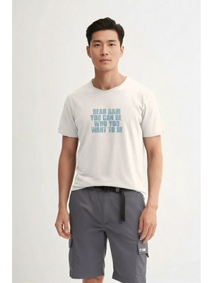 Bad Bear Bear Said Beyaz Erkek Baskılı Tişört