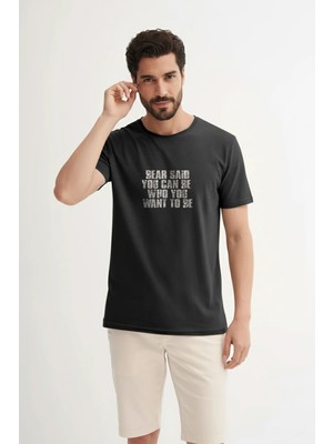 Bad Bear Bear Said Siyah Erkek Baskılı Tişört