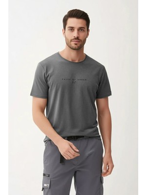 Bad Bear Pulse Antrasit Erkek Baskılı Tişört