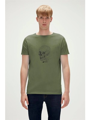 Bad Bear Reborn Soluk Yeşil Erkek Baskılı Tişört