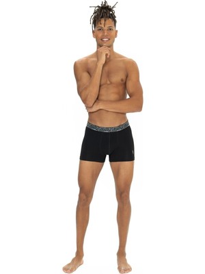 Erkek Renkli Desenli Pamuklu 3'lü Paket Boxer 80543