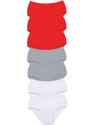 Marsilyan 7 Adet Tutku Kadın Yüksek Bel Bato Kalın Lastik Külot S19