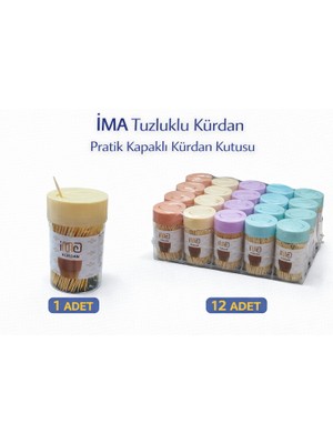 Marmara Qumasch Ima Tuzluklu Kürdan 1 Adet | Pratik Kapaklı Kürdan Kutusu