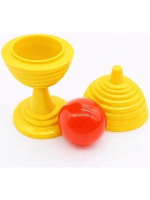Azrlya Sarı Renk Sihirli Kupa Top Kaybetme Oyunu 7 cm