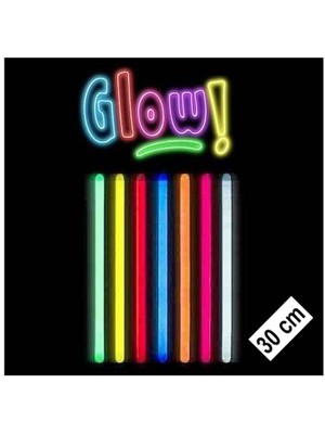 Azrlya Karanlıkta Parlayan Fosforlu Glow Stick Kalın Çubuk 30 cm 1 Adet