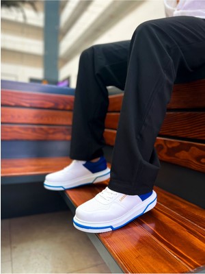 Marmara Qumasch CH075 - Cbt Signature Erkek Ayakkabı Beyaz / Sax Mavı