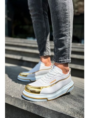 Marmara Qumasch CH041 - Cbt Renaissance Erkek Ayakkabı Beyaz/altın