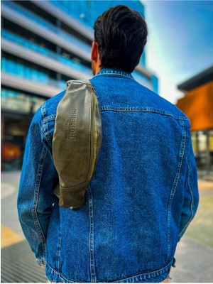 Marmara Qumasch CNT010 - Cilt Deri Erkek Çapraz Çanta Hakı