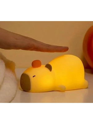 Petrix 34627 Sevimli Capybara Ayarlanabilir Şarjlı Gece Lambası