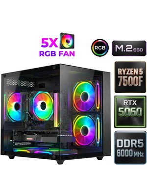 Xaser Sage X70 Ryzen 5 7500F Ddr5 32GB Ram 1tb M.2 Nvme SSD 8gb RTX5060 Oyuncu Tavsiye Sistem