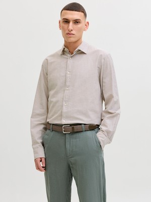 Jack & Jones Jjebreeze Lınen Blend Shırt L/s Sn