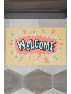 Charmbi Welcome-Dekoratif Çok Amaçlı Iç ve Dış Kapı Paspası